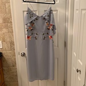 ASOS, Floral Embroidered Strappy midi plus size dress